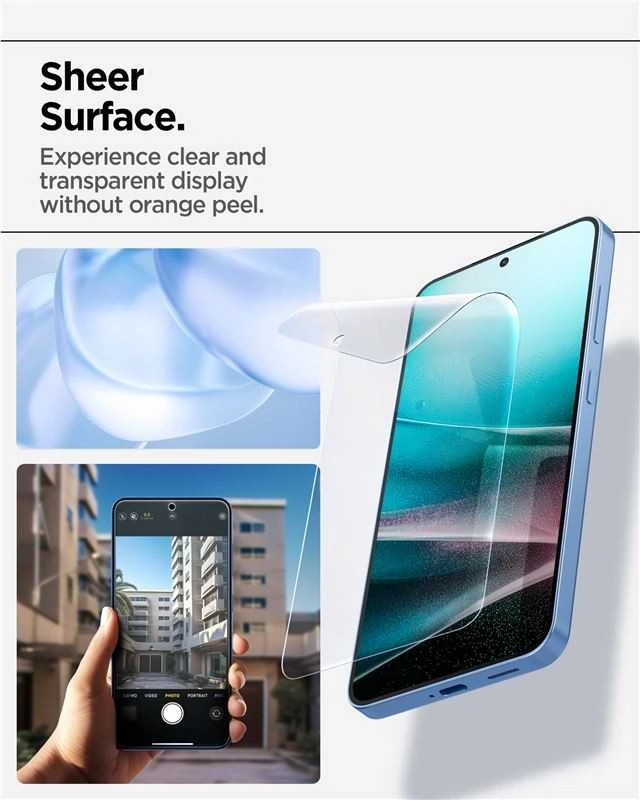 Spigen ELITE SHIELD EZ FIT Hybrid Glass Samsung Galaxy S25 – Transparent