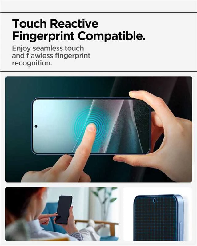 Spigen ELITE SHIELD EZ FIT Hybrid Glass Samsung Galaxy S25 Plus – Transparent