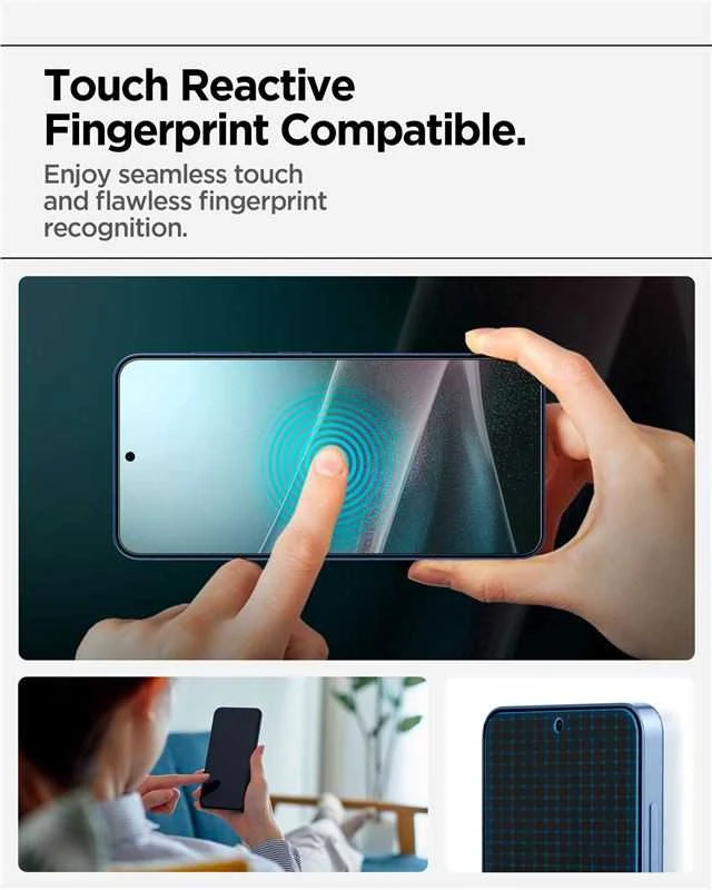 Spigen ELITE SHIELD EZ FIT Hybrid Glass Samsung Galaxy S25 – Transparent