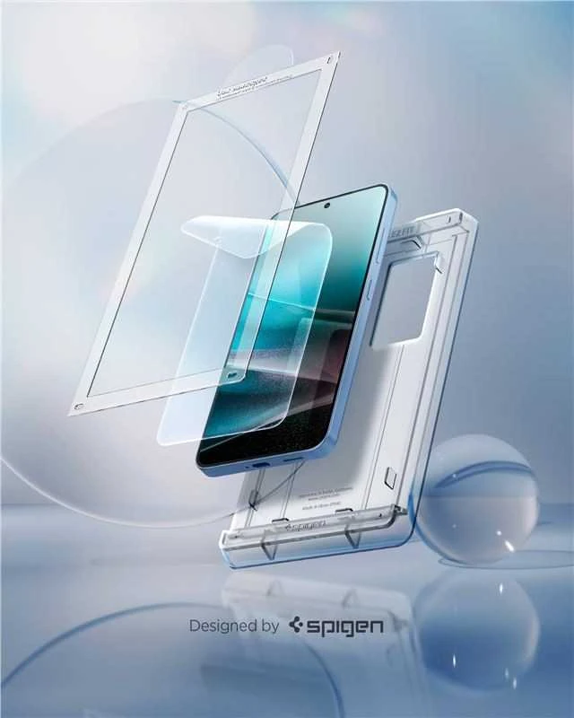 Spigen ELITE SHIELD EZ FIT Hybrid Glass Samsung Galaxy S25 – Transparent