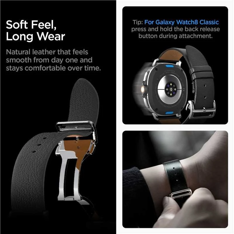 Spigen Enzo apyrankė skirta Samsung Galaxy Watch 40/44/46 mm – juodos spalvos
