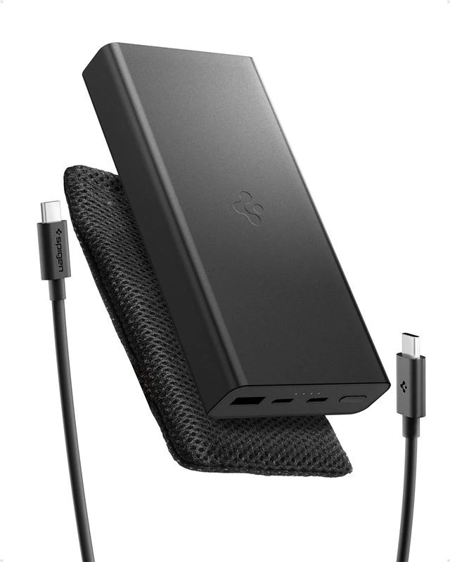 Spigen EA3020 20000mAh 30W Power Bank – juodos spalvos