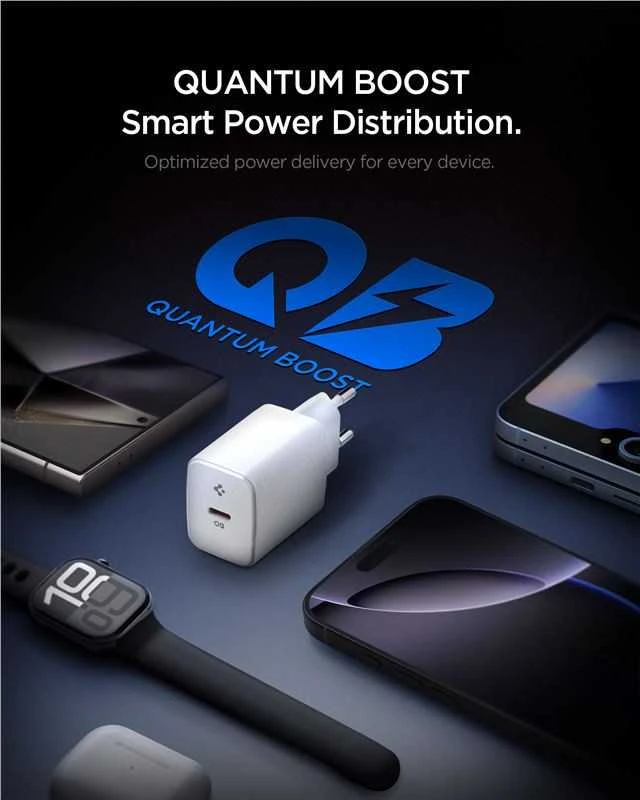 Spigen Essential EE201EU USB-C 20W Wall Charger - Baltas