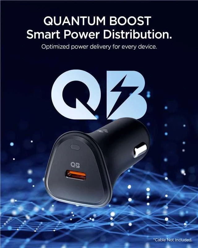 Juodas 30W 1xUSB-C automobilinis įkroviklis „Spigen Essential EV301”