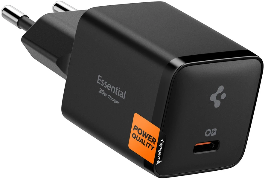 Spigen Essential 30W Wall Charger EE301EU, all juodas