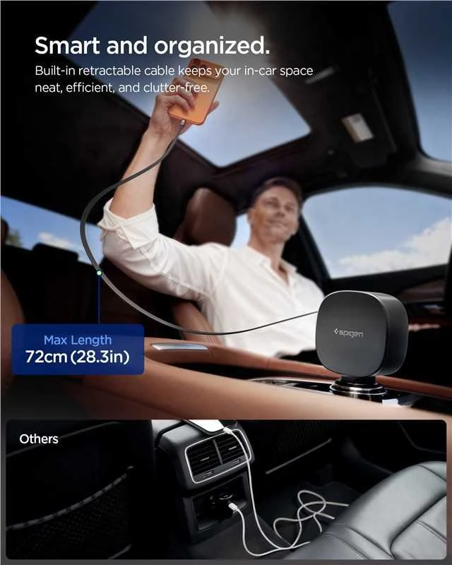 Automobilinis įkroviklis Spigen Essential 60W Car Charger EV603BT, juodas