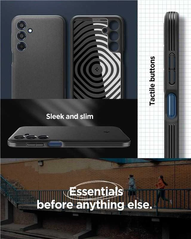 Spigen Essential SandBlast Samsung Galaxy M35 5G – dėklas telefonui juodos spalvos
