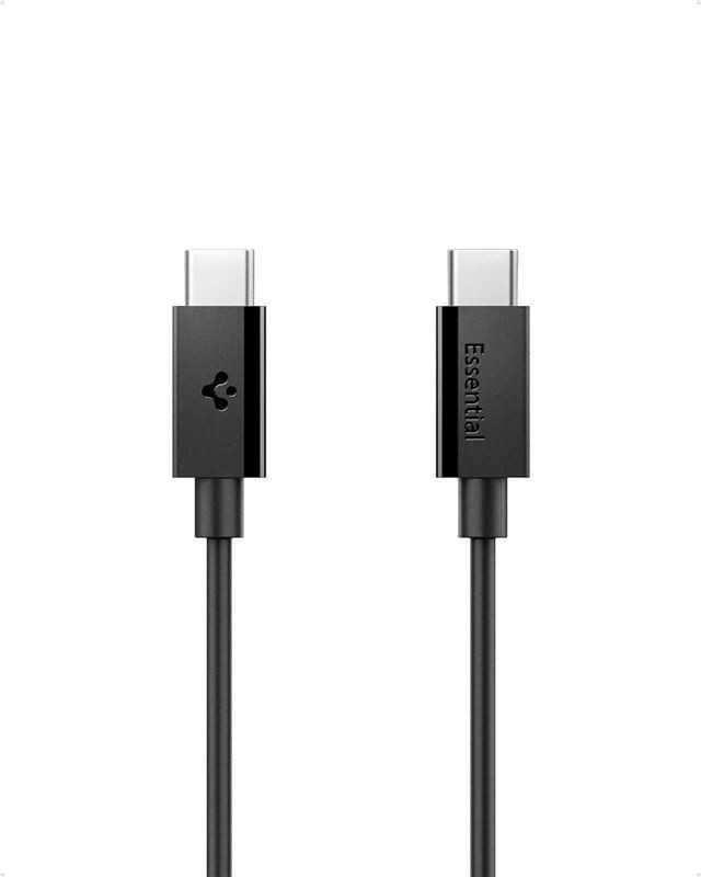Spigen EB6020CC 60W Cable + USB-C / USB-C Cable 200 cm - Juodas