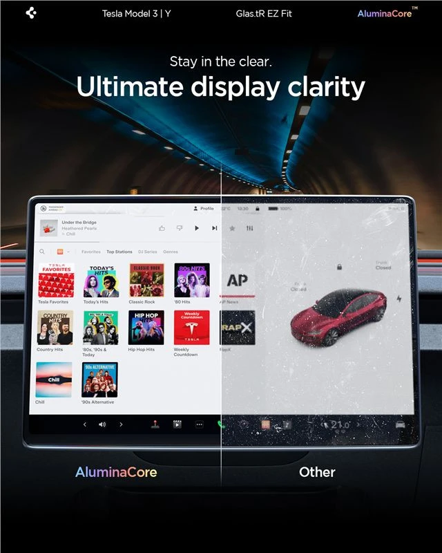 Spigen EZ Fit Skaidrus (15.4"/1 vnt.) - Tesla Model Y (2025/2026)/Model 3 (2024/2025/2026)