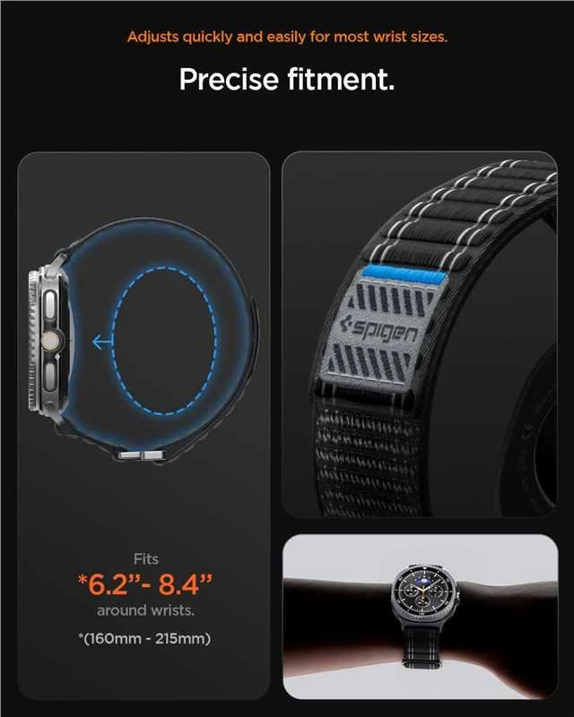 Spigen WBF0 apyrankė skirta Samsung Galaxy Watch 40/44/46 mm – juodos spalvos