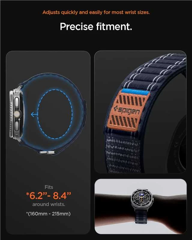 Spigen WBF0 apyrankė skirta Samsung Galaxy Watch 40/44/46 mm – pilkos spalvos