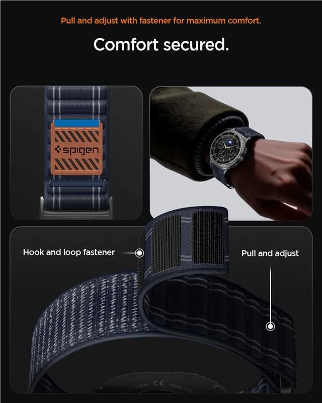 Spigen WBF0 apyrankė skirta Samsung Galaxy Watch 40/44/46 mm – pilkos spalvos