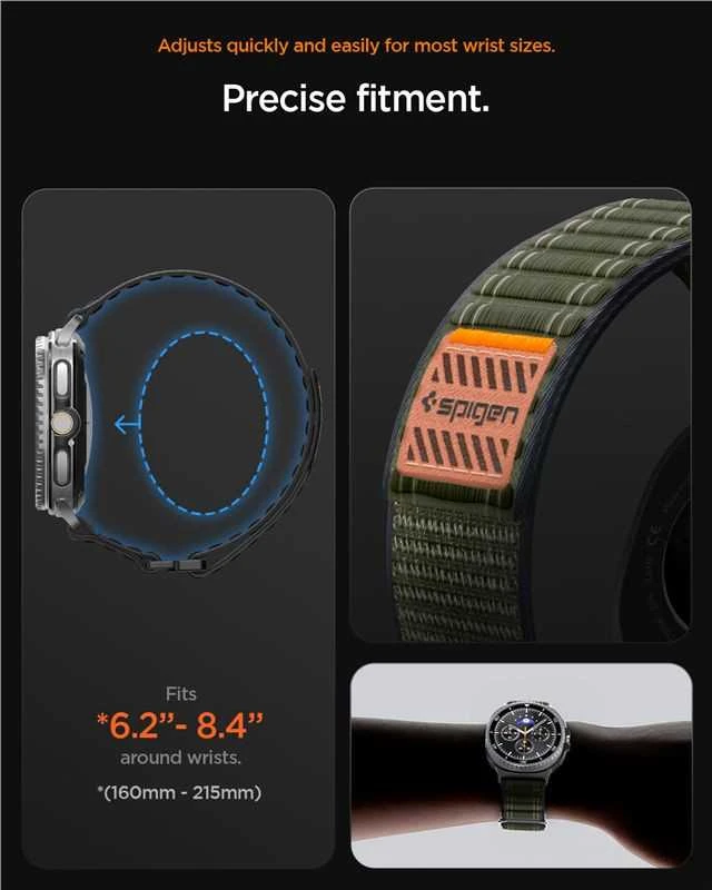 Spigen WBF0 apyrankė skirta Samsung Galaxy Watch 40/44/46 mm – žalios spalvos