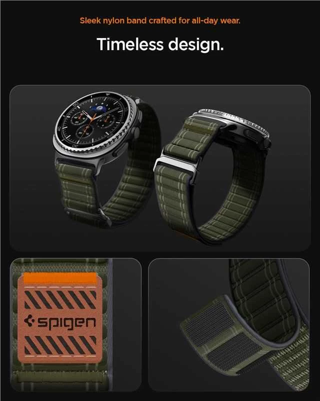 Spigen WBF0 apyrankė skirta Samsung Galaxy Watch 40/44/46 mm – žalios spalvos