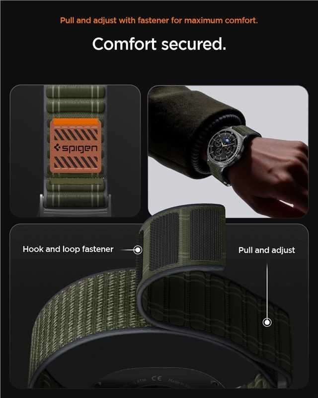 Spigen WBF0 apyrankė skirta Samsung Galaxy Watch 40/44/46 mm – žalios spalvos