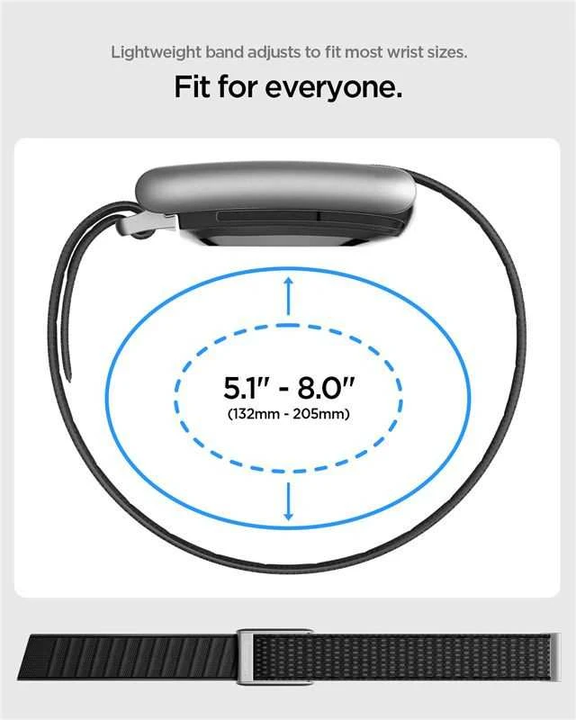 Spigen Fabric apyrankė WBF3, juodos spalvos – Whoop 5.0