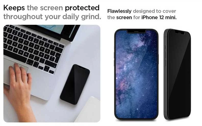 Spigen Glas tR EZ Fit, 2 Pack - iPhone 12 mini