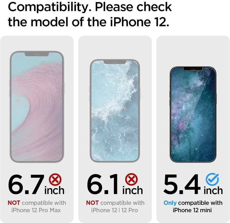 Spigen Glas tR EZ Fit, 2 Pack - iPhone 12 mini