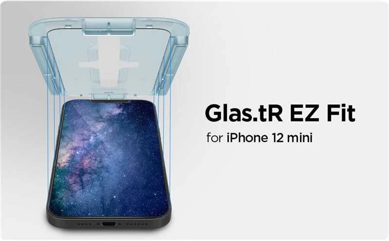Spigen Glas tR EZ Fit, 2 Pack - iPhone 12 mini