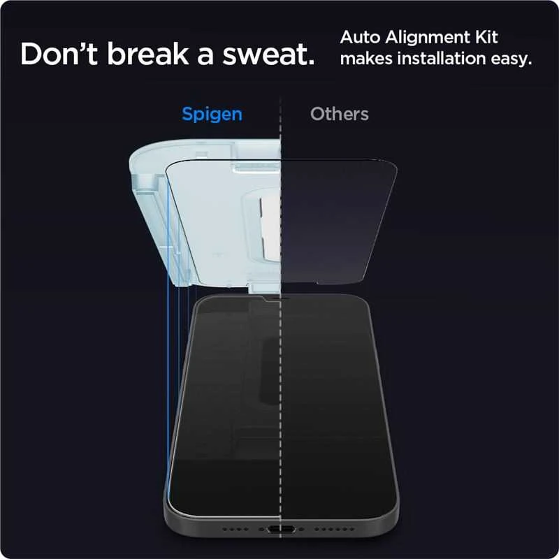 Apsauginis ekrano stiklas Spigen TR „EZ FIT” 2-pack Apple iPhone 12/12 Pro