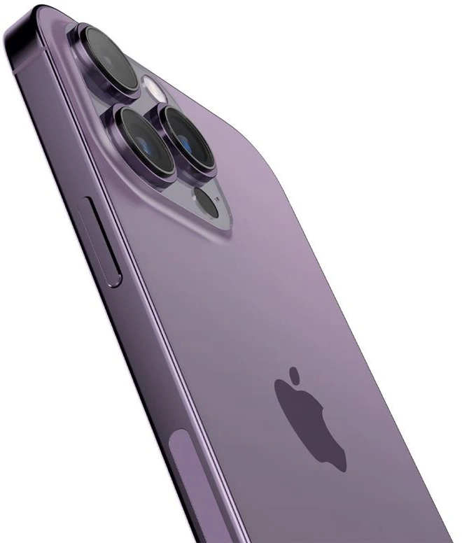 Spigen Glass EZ Fit Optik Pro 2 Pack, deep violetinė – Apple iPhone 14 Pro/Apple iPhone 14 Pro Max