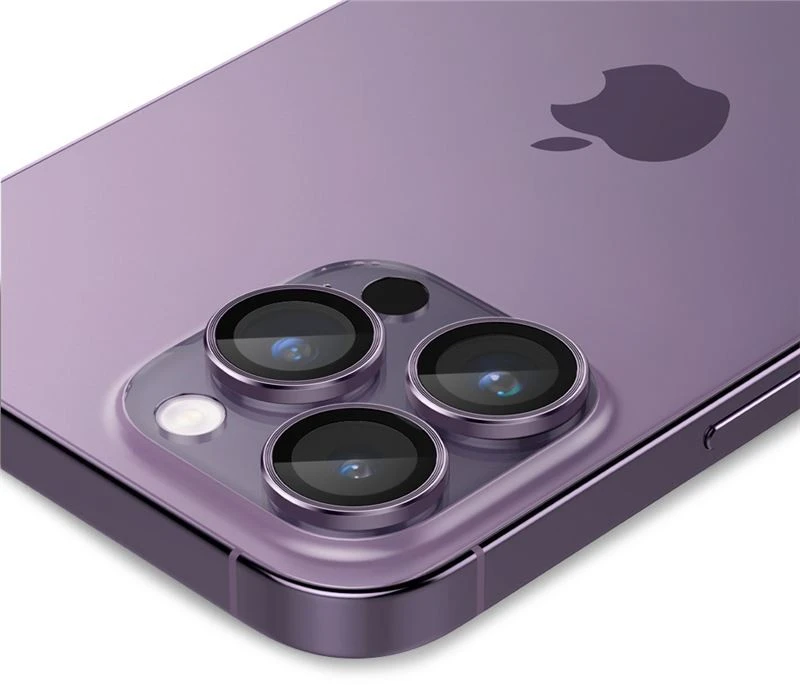 Spigen Glass EZ Fit Optik Pro 2 Pack, deep violetinė – Apple iPhone 14 Pro/Apple iPhone 14 Pro Max