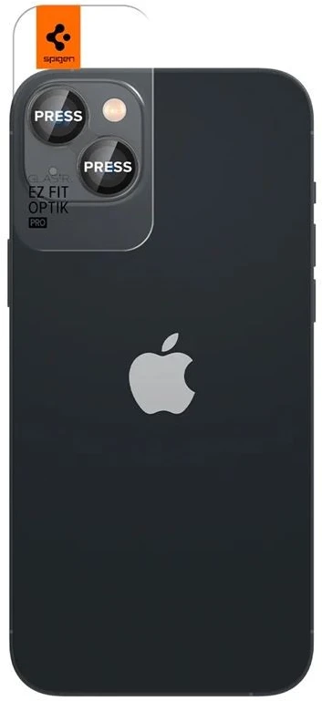 Spigen OPTIK.TR „EZ Fit” Kameros apsauga 2-pack Apple iPhone 14/14 Plus juodos spalvos