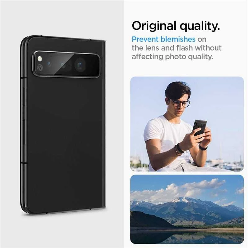 Spigen Glass EZ Fit Optik Pro 2 Pack, juodas - Google Pixel Fold