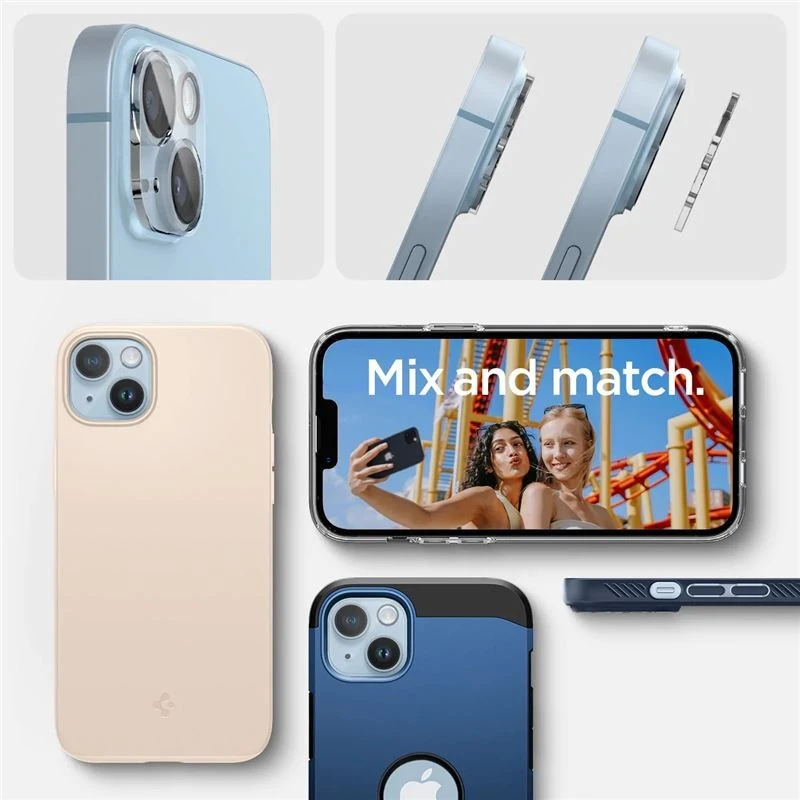 „Spigen Glass Optik“ 2 vnt., skaidrūs – „Apple iPhone 14“ / „Apple iPhone 14 Plus“