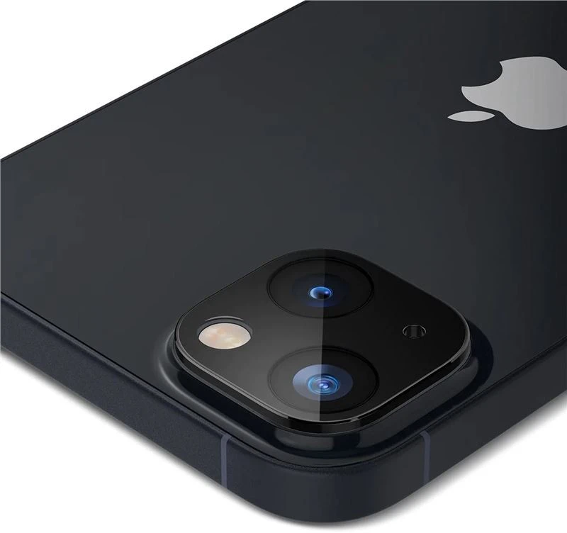 Spigen Glass Optik 2 vnt., juodos spalvos - iPhone 14/iPhone 14 Plus