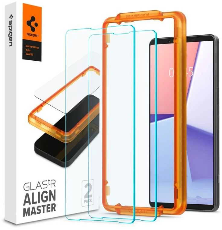 „Spigen Glass tR AlignMaster“ 2 vnt. pakuotė – „Sony Xperia 1 VI“