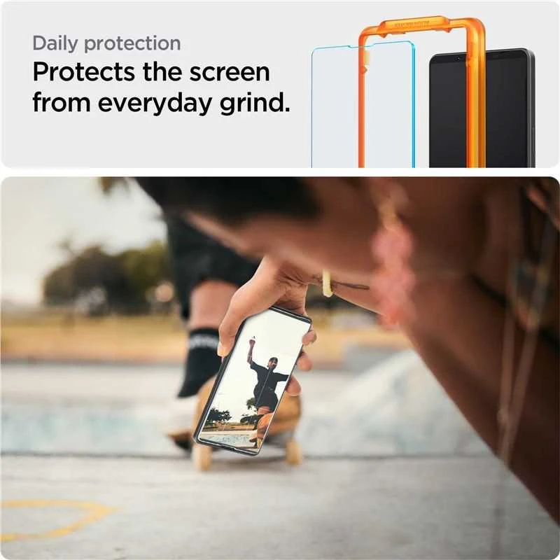 „Spigen Glass tR AlignMaster“ 2 vnt. pakuotė – „Sony Xperia 1 VI“