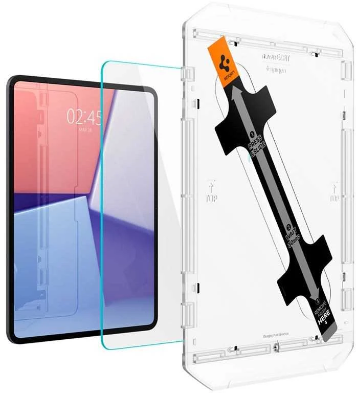 Apsauginis stiklas planšetiniam kompiuteriui Apple iPad Pro 13.0 2024 Spigen Glas.tr „Ez Fit” skaidrus