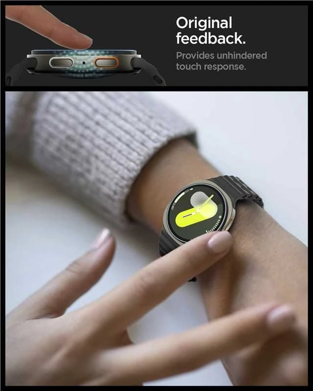 Spigen Glass tR EZ Fit 2 Pack - Samsung Galaxy Watch 8 (44mm)