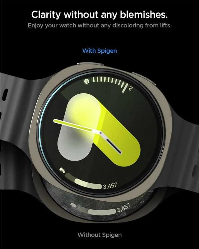 Spigen Glass tR EZ Fit 2 Pack - Samsung Galaxy Watch 8 (44mm)