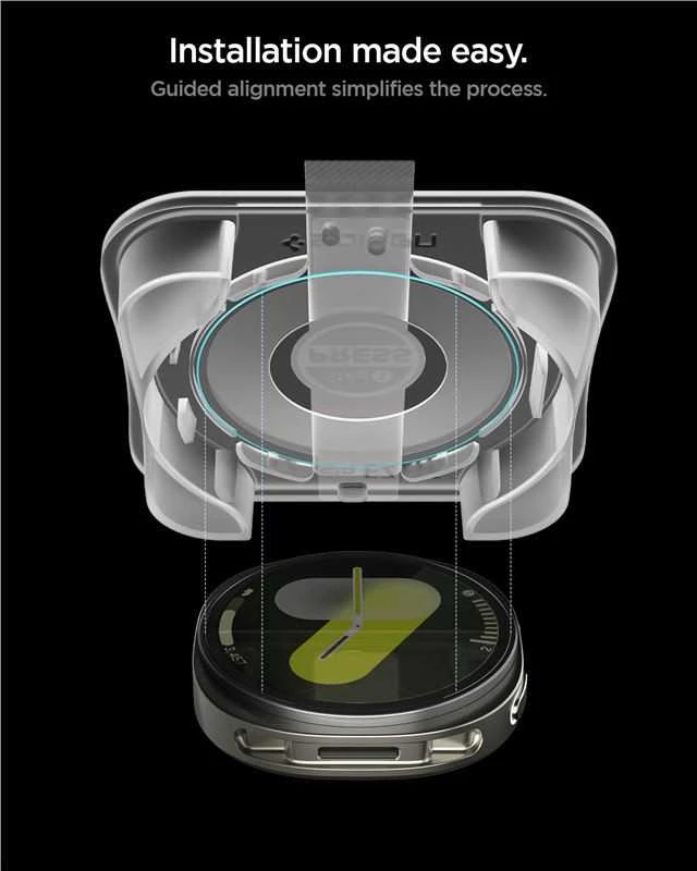 Spigen Glass tR EZ Fit 2 Pack - Samsung Galaxy Watch 8 (44mm)