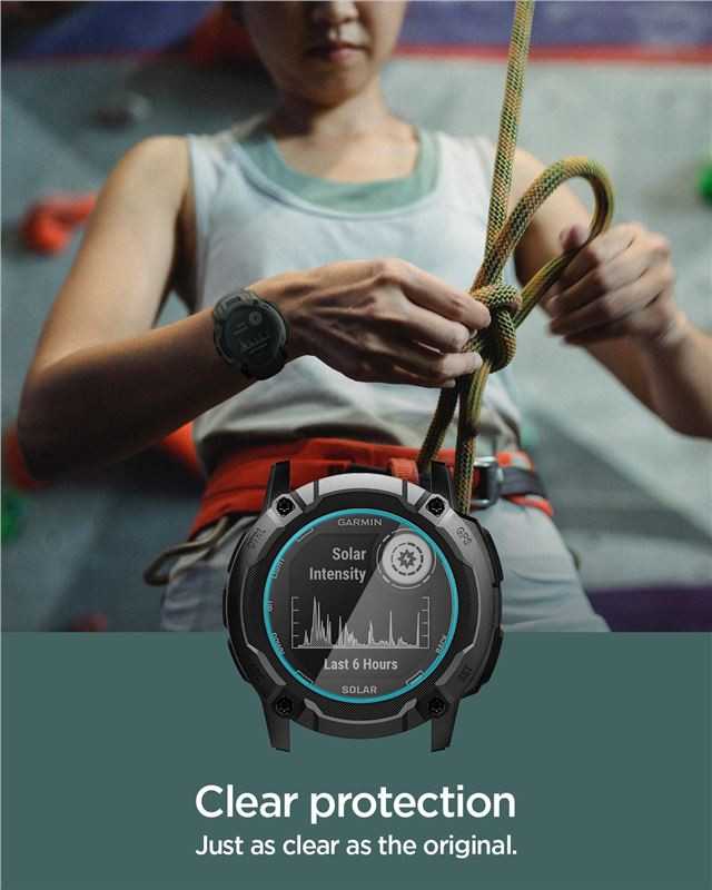 Spigen GLAS.TR EZ FIT 2 vnt. – Grūdintas stiklas skirtas Garmin Instinct 2X Solar (2 vnt.)