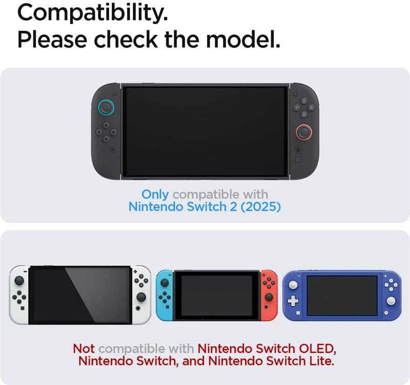 Apsauginis stiklas Spigen GLAS.TR ”EZ FIT” 2-PACK NINTENDO SWITCH 2 CLEAR