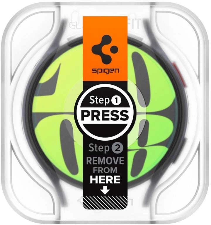 „Spigen GLAS.TR EZ FIT 2“ grūdintas stiklas, skirtas „Samsung Galaxy Watch 6“ 44 mm (2 vnt.)