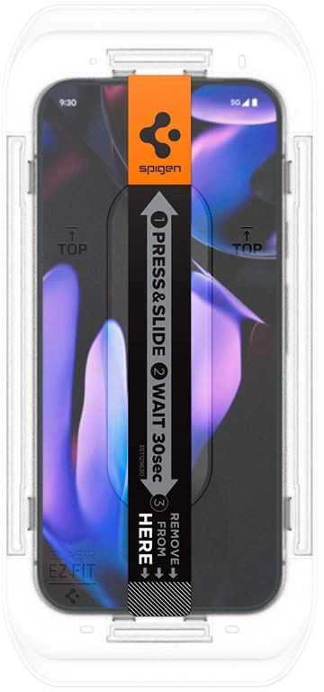 Apsauginis stiklas Google Pixel 9 / 9 Pro Spigen Glas.tr „EZ Fit” 2 vnt. Clear