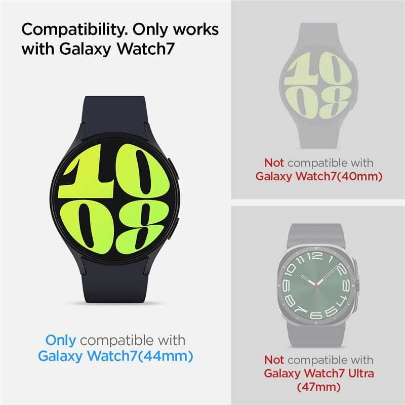 Apsauginis stiklas Samsung Galaxy Watch 7 (44 mm) Spigen GLAS.TR ”EZ-FIT” 2-pack Clear