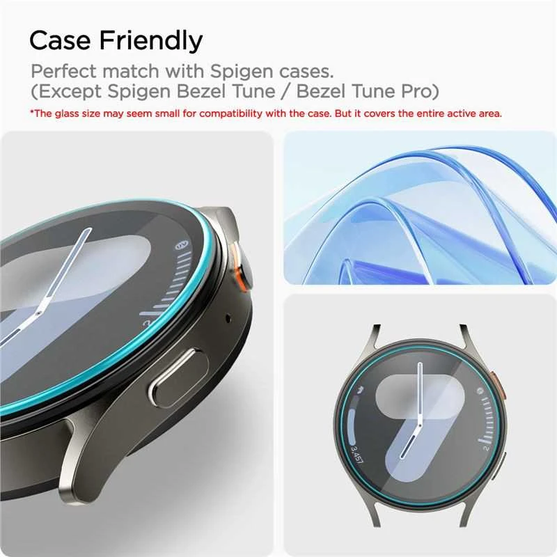 Apsauginis stiklas Samsung Galaxy Watch 7 (44 mm) Spigen GLAS.TR ”EZ-FIT” 2-pack Clear