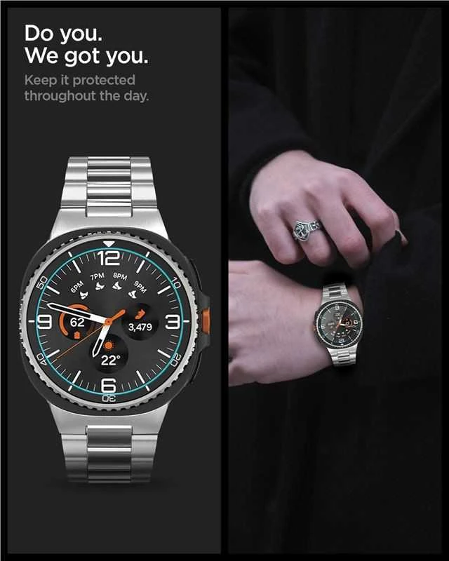 „Spigen Glass tR EZ Fit“ 2 vnt. pakuotė – „Galaxy Watch 8 Classic“ (46 mm)