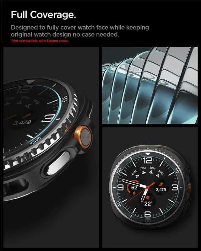 „Spigen Glass tR EZ Fit“ 2 vnt. pakuotė – „Galaxy Watch 8 Classic“ (46 mm)