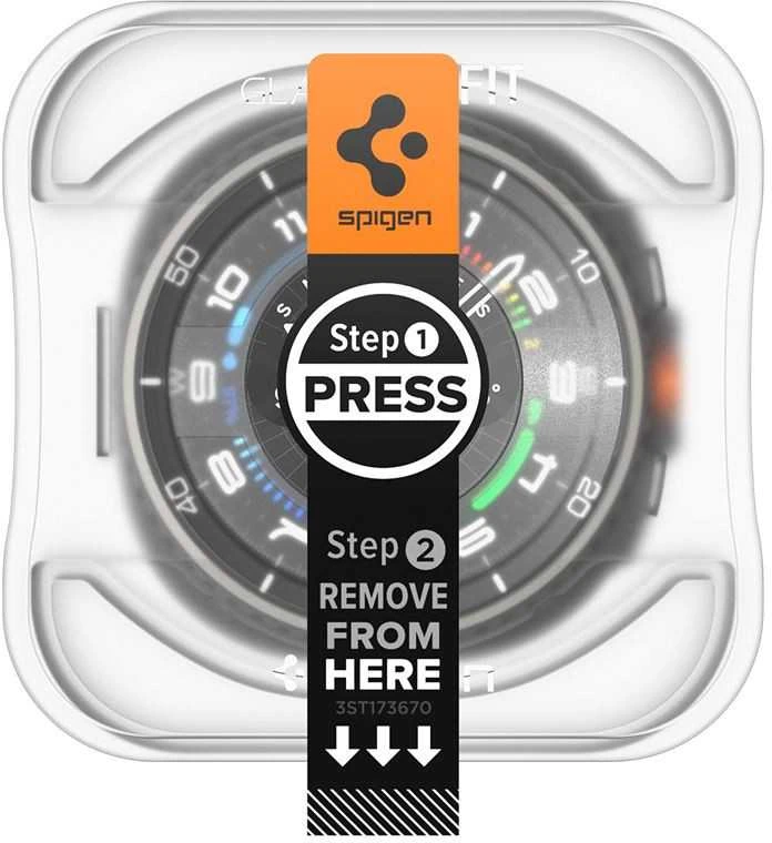 „Spigen Glass tR EZ Fit“ 2 vnt. pakuotė – „Galaxy Watch 8 Classic“ (46 mm)