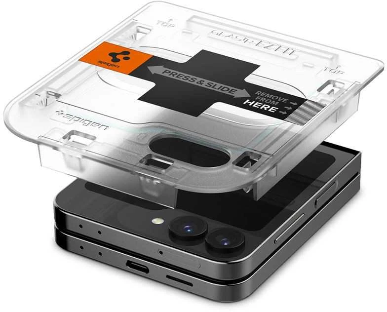 Apsauginis stiklas Samsung Galaxy Z Flip6 Spigen Glas.tr „EZ Fit” 2 vnt. Clear