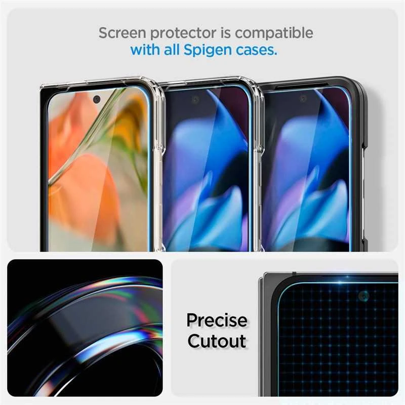 „Spigen Glass tR EZ Fit“ (2 vnt. dėklių), skaidrus – „Google Pixel 9 Pro Fold“