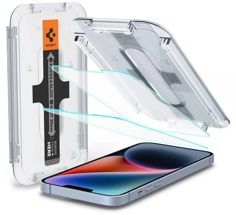 Apsauginis stiklas Spigen GLAS.TR "EZ FIT" Apple iPhone 13 / 13 Pro / 14