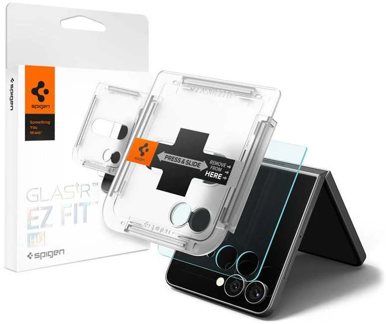 „Spigen Glas.TR EZ FIT“ HD Galaxy Z Flip 7 skaidrus