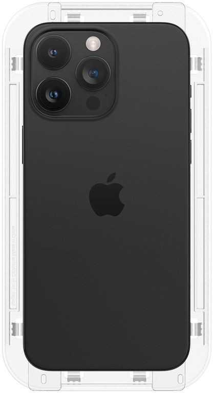Stiklinis dėklas + Spigen Glas.tR EZ Fit 1-Pack aplikatorius, skirtas iPhone 15 Pro Max